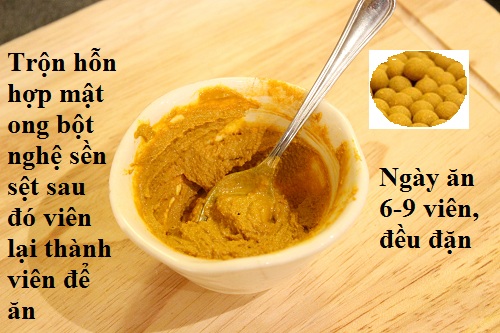 Chữa trào ngược dạ dày bằng tinh bột nghệ và mật ong